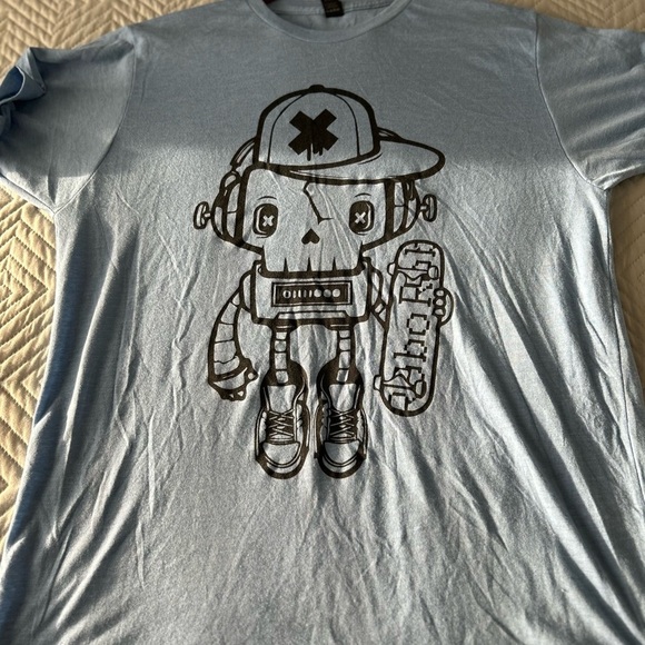 NWOT Tultex Sky Blue Robot Skateboard Tee
Size L - Picture 3 of 6